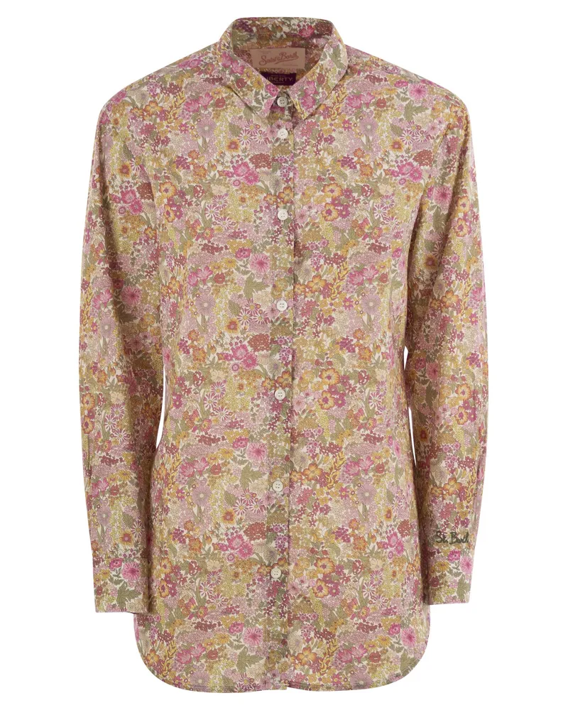 MC2 Saint Barth Brigitte -Hemd mit Blumenmuster Pink