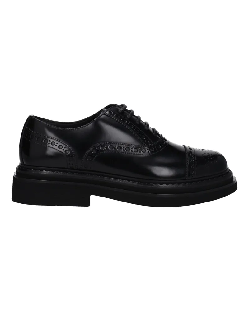 Dolce & Gabbana Dolce&Gabbana Herrens Derby-Schuhe aus schwarzem Leder -