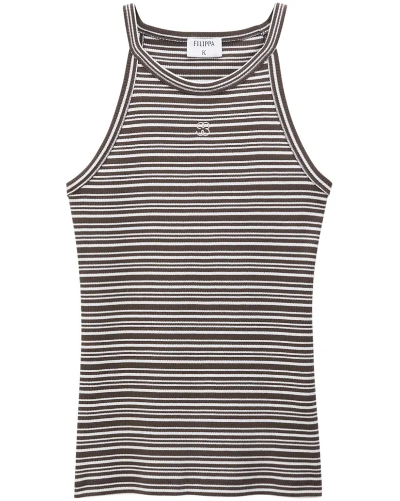 Filippa K gestreiftes Tanktop Brown