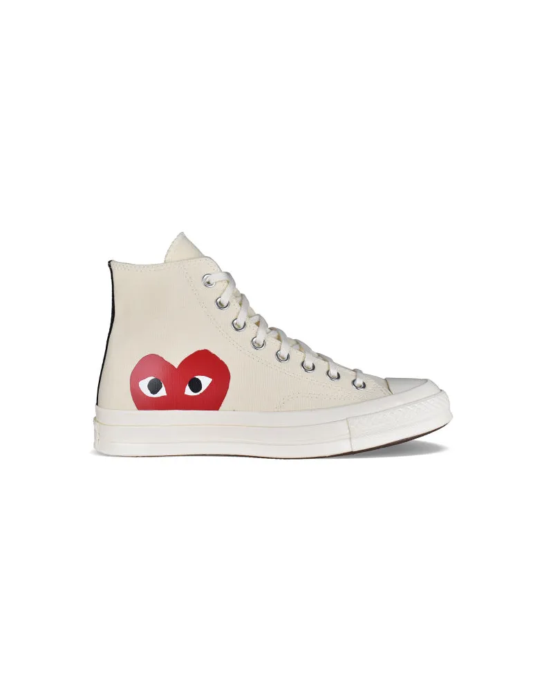 Comme des Garçons Chuck Taylor High Top Sneakers White