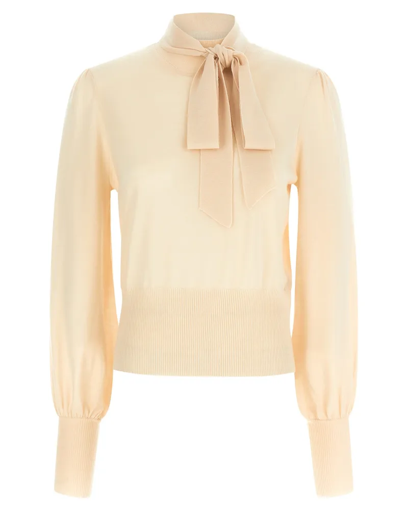Zimmermann Pussybow' Pullover Beige