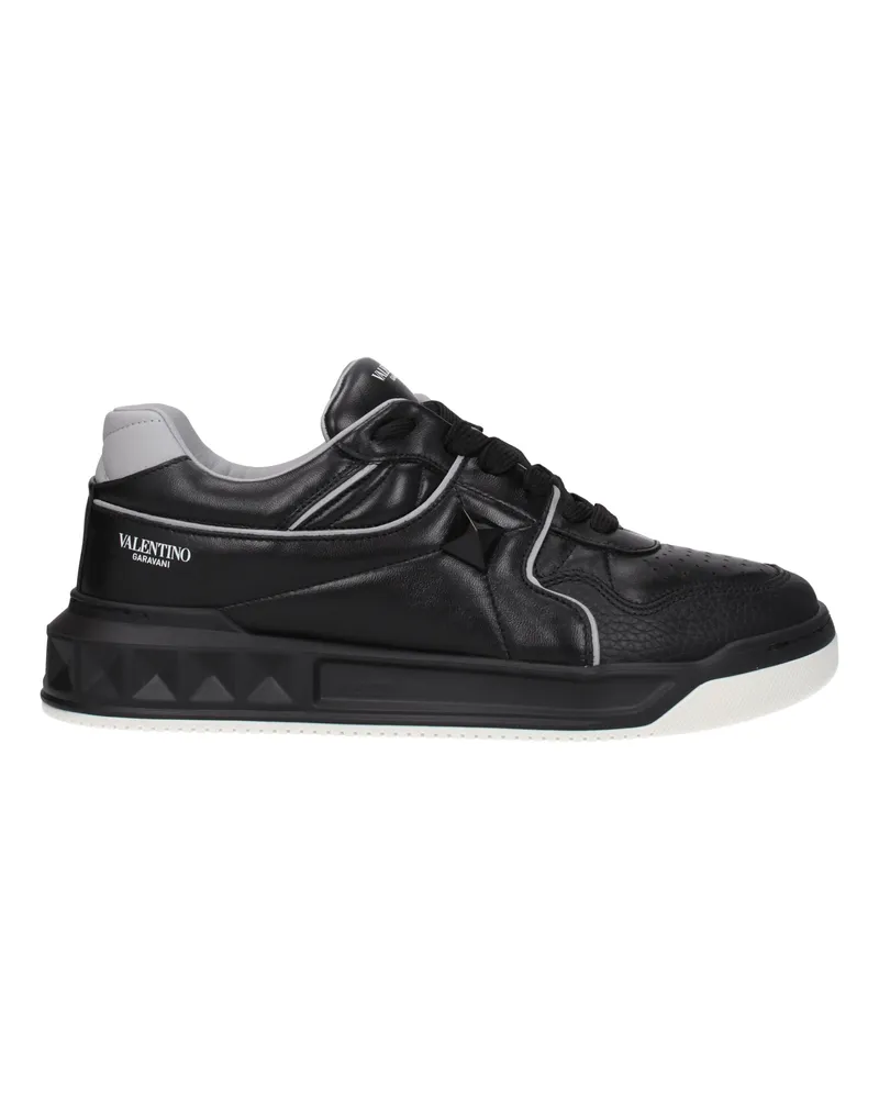 Valentino Garavani Herrens Sneakers Leder Schwarz/Schwarz -