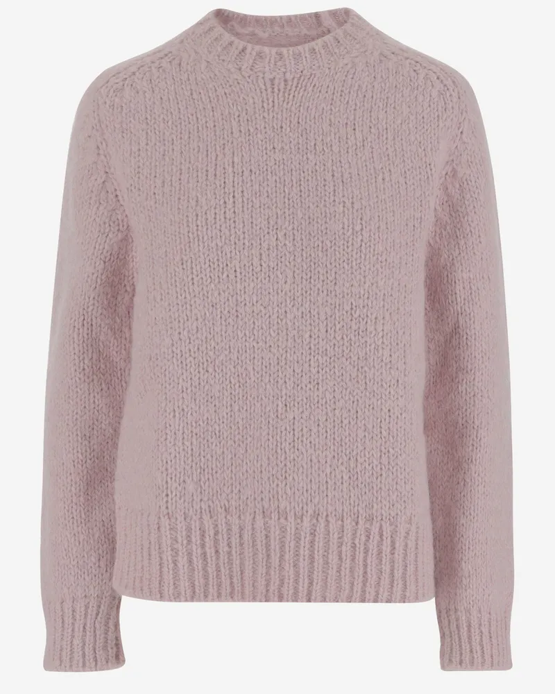 Jil Sander Wolle Mischung Crew Neck -Pullover Pink