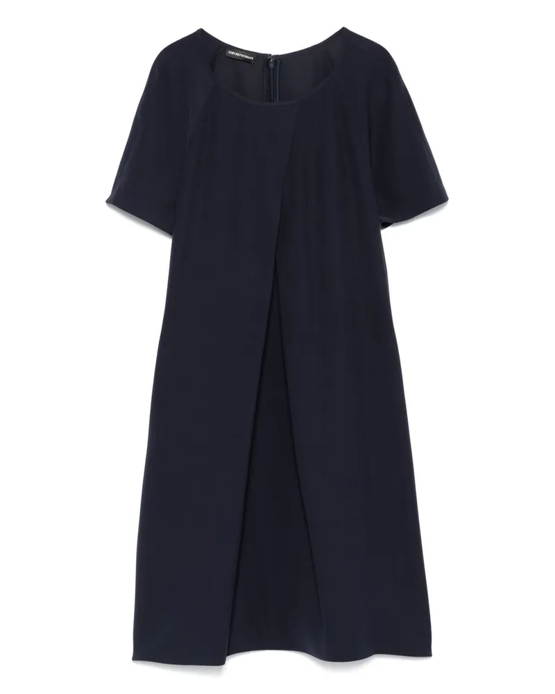 Emporio Armani Cady Short Dress Blue