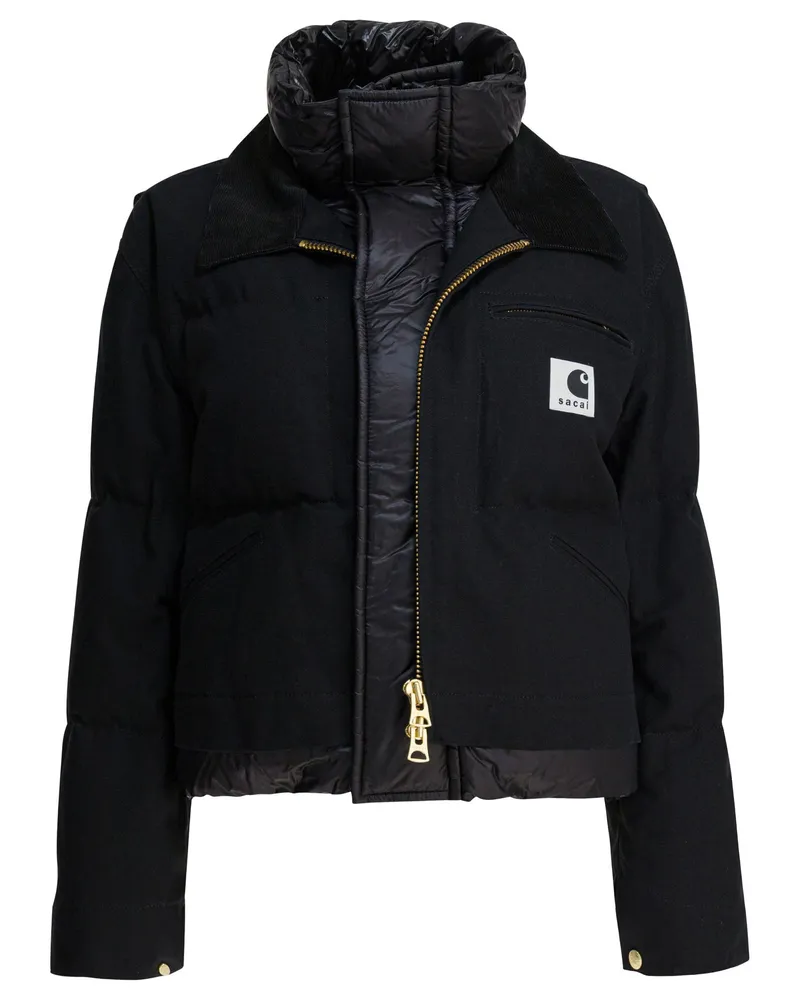 Sacai Sacai X Carhartt Wip Duck Puffer“ Daunenjacke Black