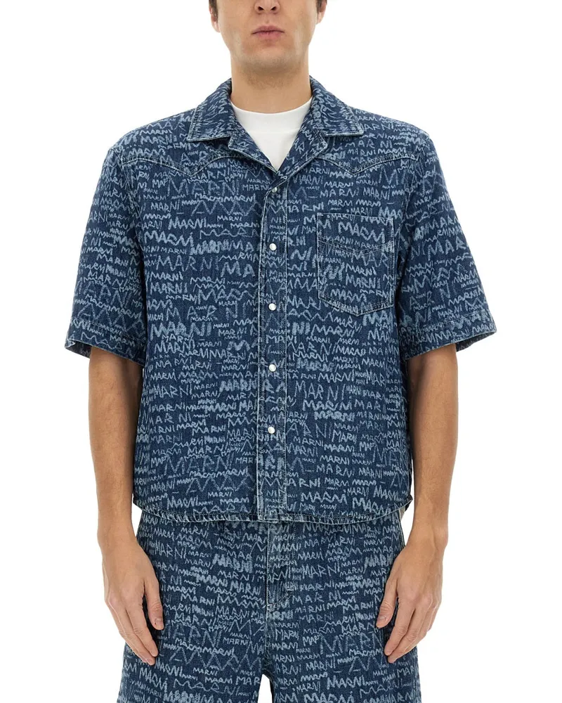 Marni Denim Bowling -Hemd Denim