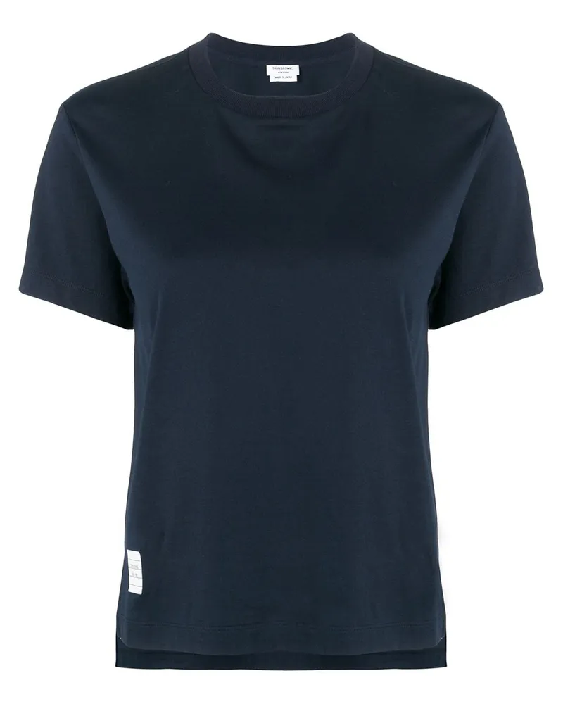 Thom Browne Logo Patch Kurzarm T -Shirt White