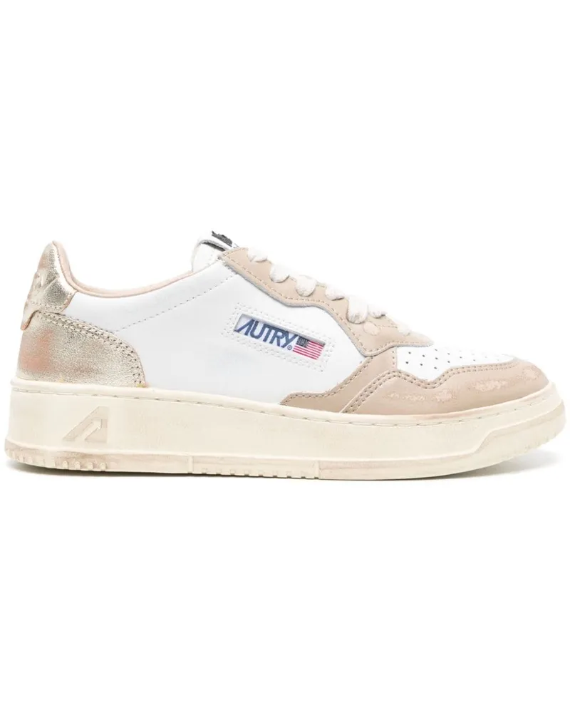 AUTRY Super Vintage Low Leder -Turnschuhe Pink