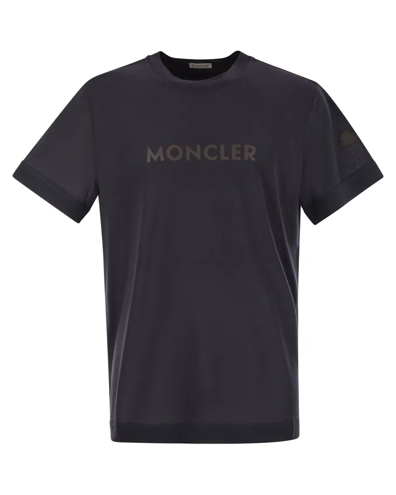 Moncler Logo T -Shirt Navy