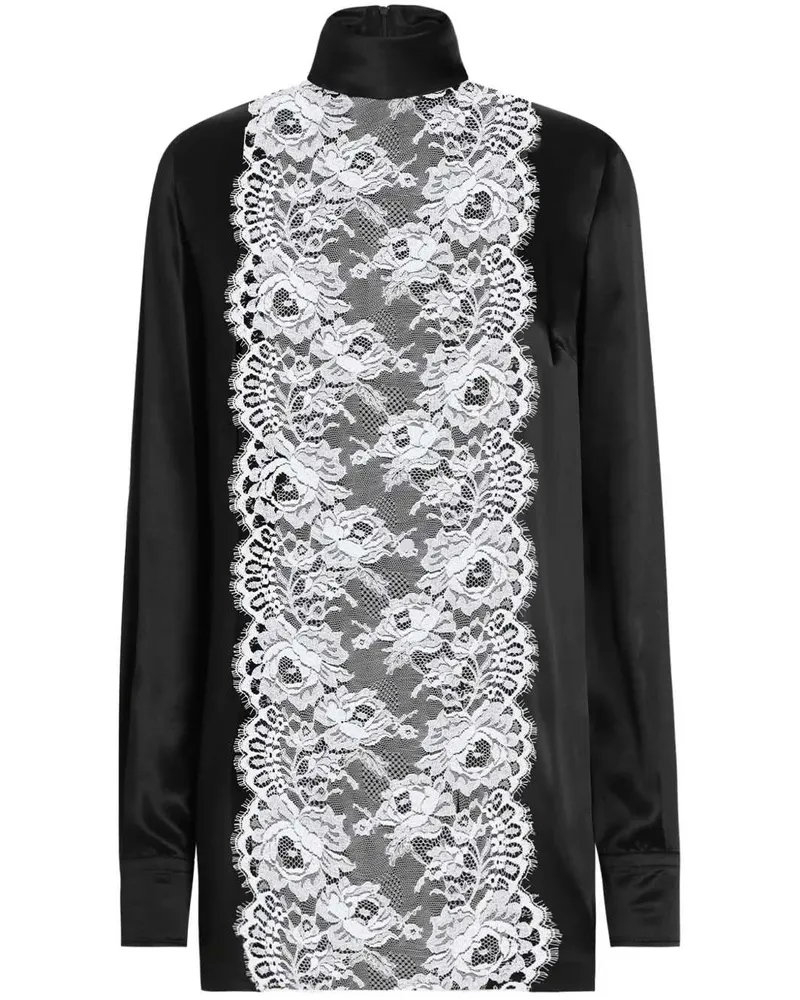 Dolce & Gabbana Bluse mit Spitzenapplikation N0000