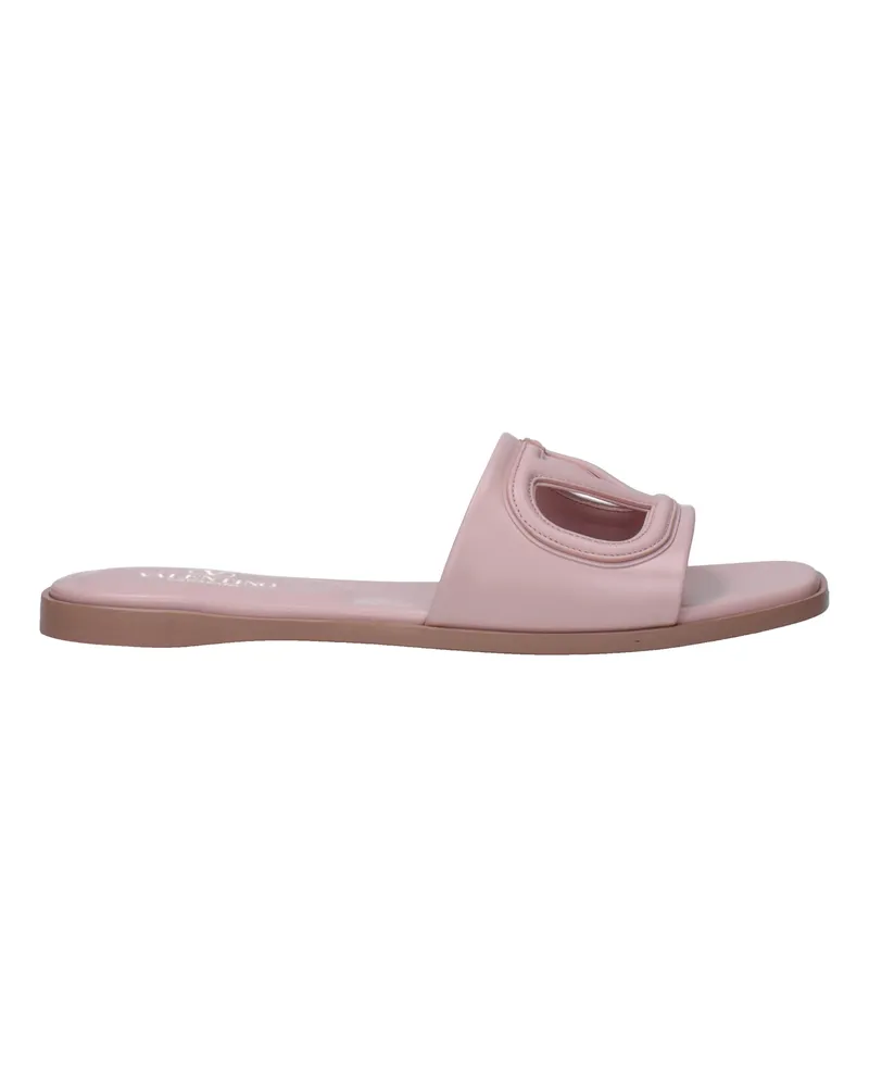Valentino Garavani Pantoletten und Clogs Damens Leder Pink/Rosenwasser -