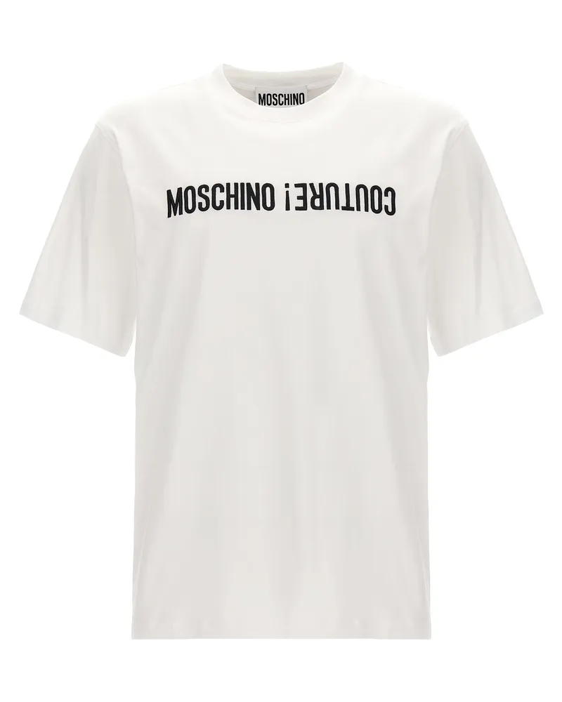 Moschino Logo Stickhemd White