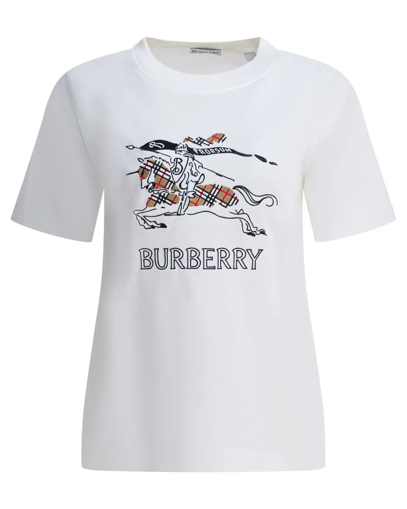 Burberry Baumwoll-T-Shirt mit Ekd White