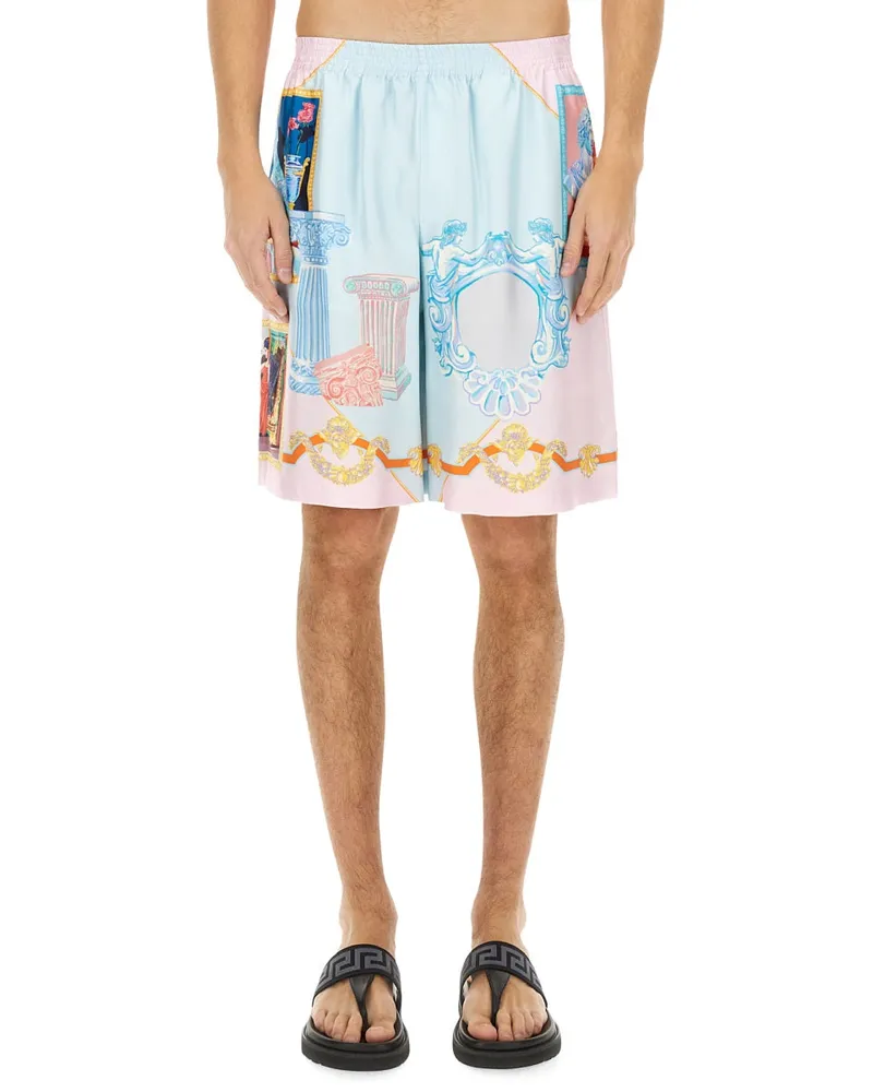 Versace Short in Seide Multicolour