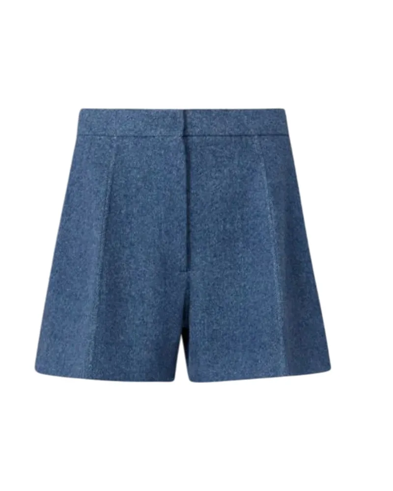 SPORTMAX Wool Bermuda Shorts Runway Blue Blu