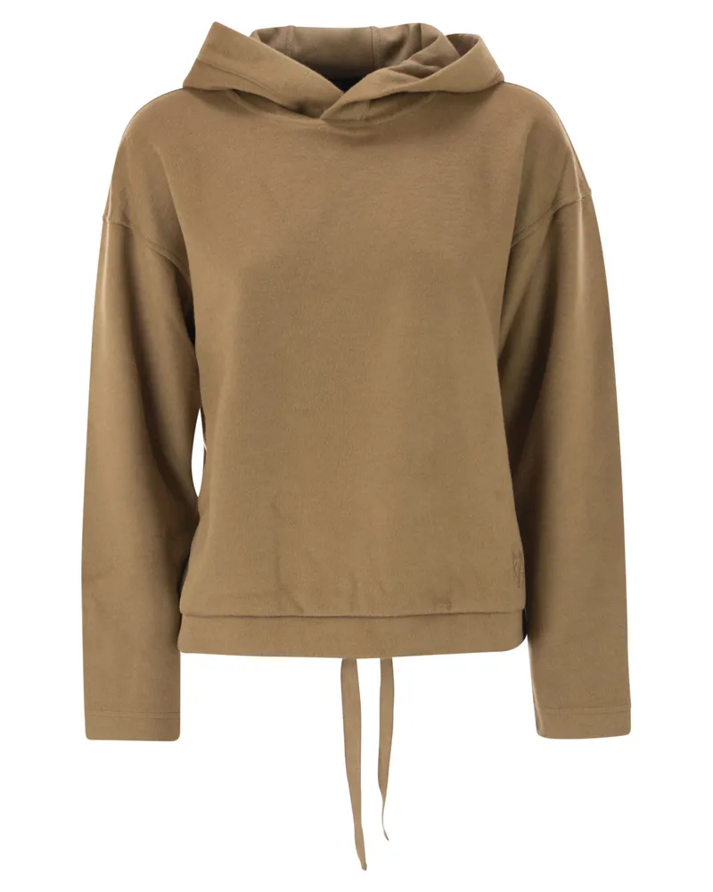Weekend Max Mara Oscuri Drap Jersey-Sweatshirt Camel