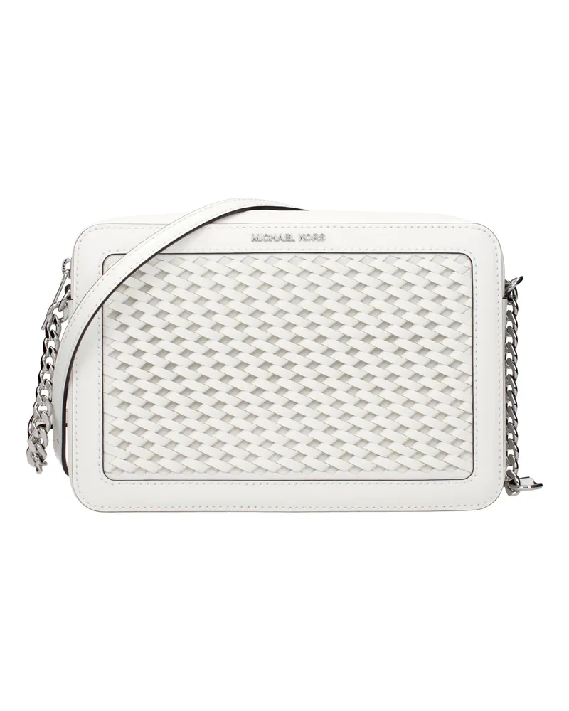 Michael Kors Jet Set Umhängetasche Damens Leder weiß/optisches Weiß -