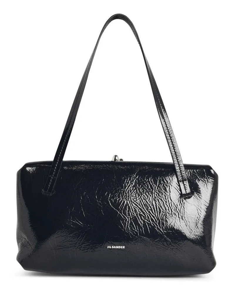 Jil Sander Kleine schwarze Lear-Tasche „Goji Pillow Black