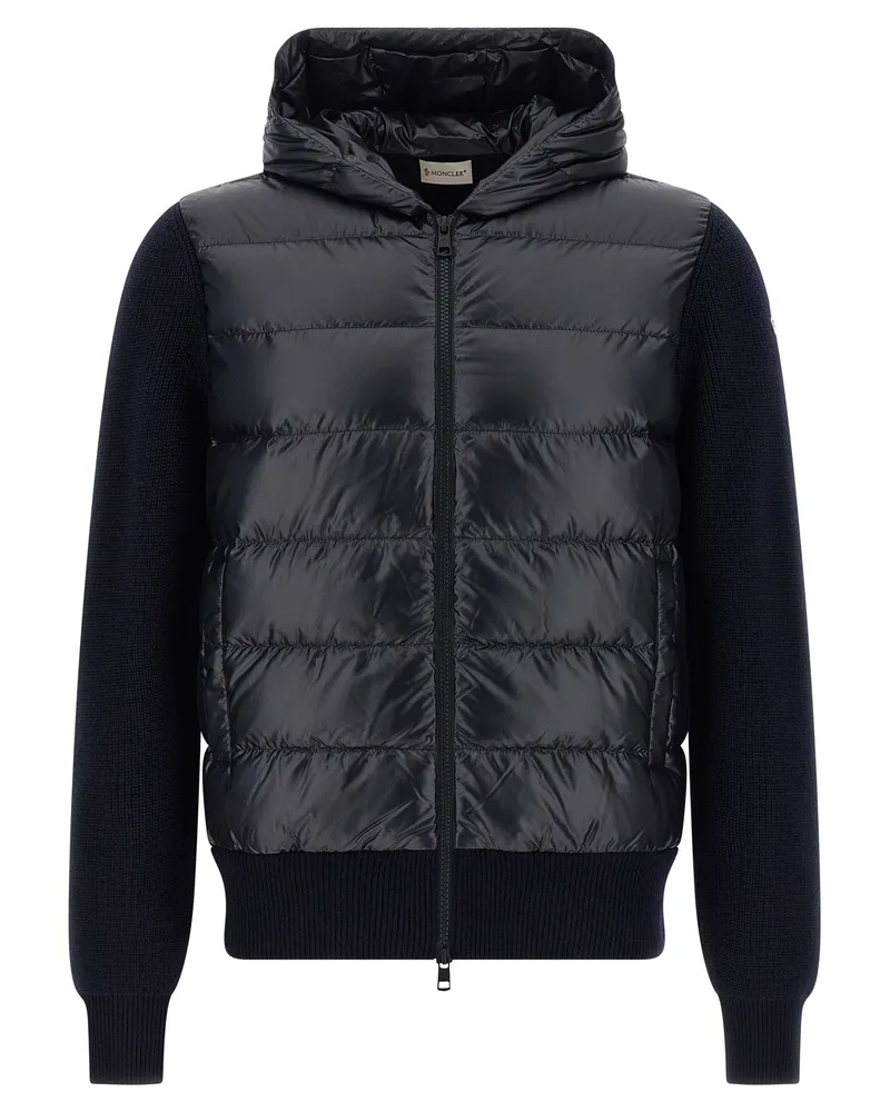 Moncler gepolsterte Strickjacke Blue