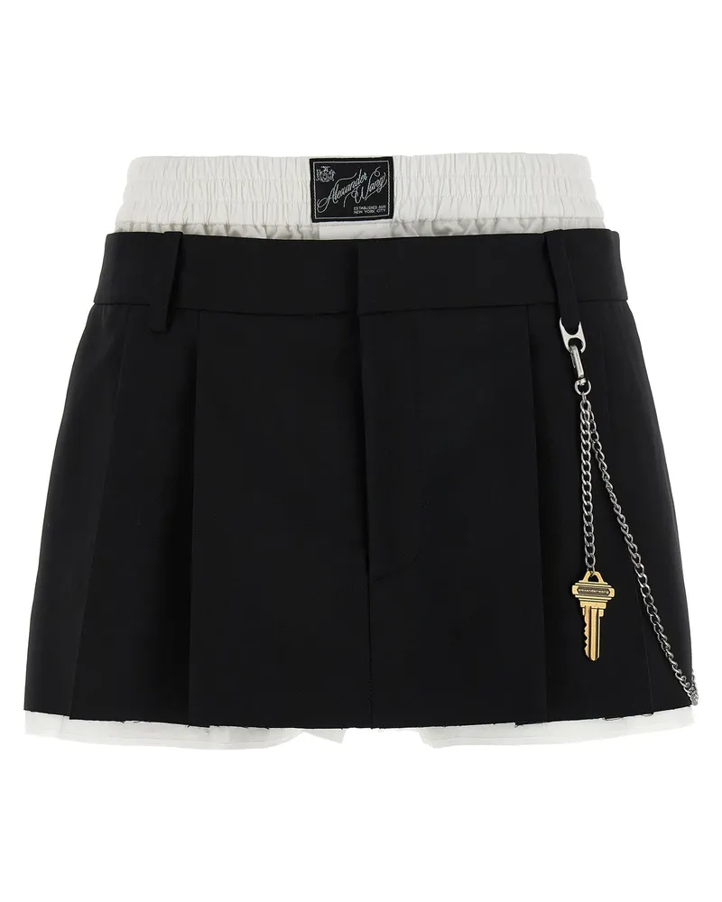 Alexander Wang vorgestylerter Falten mit Kette' Skort White