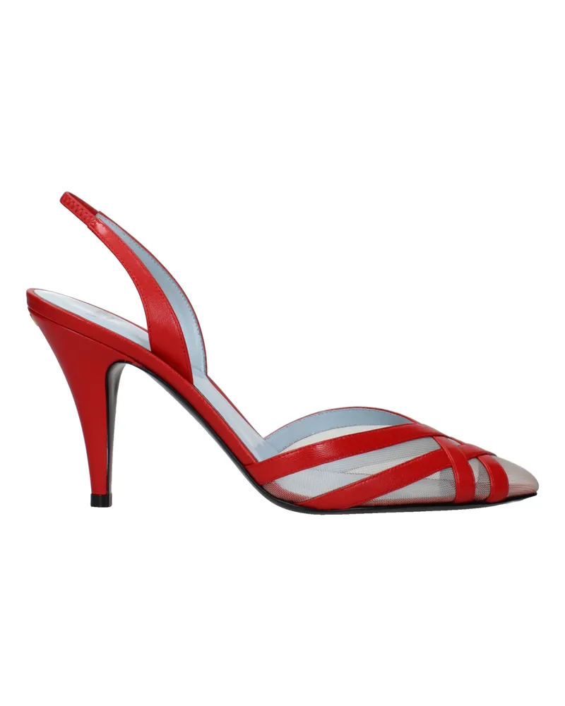 Valentino Garavani Damens Rote Ledersandalen -