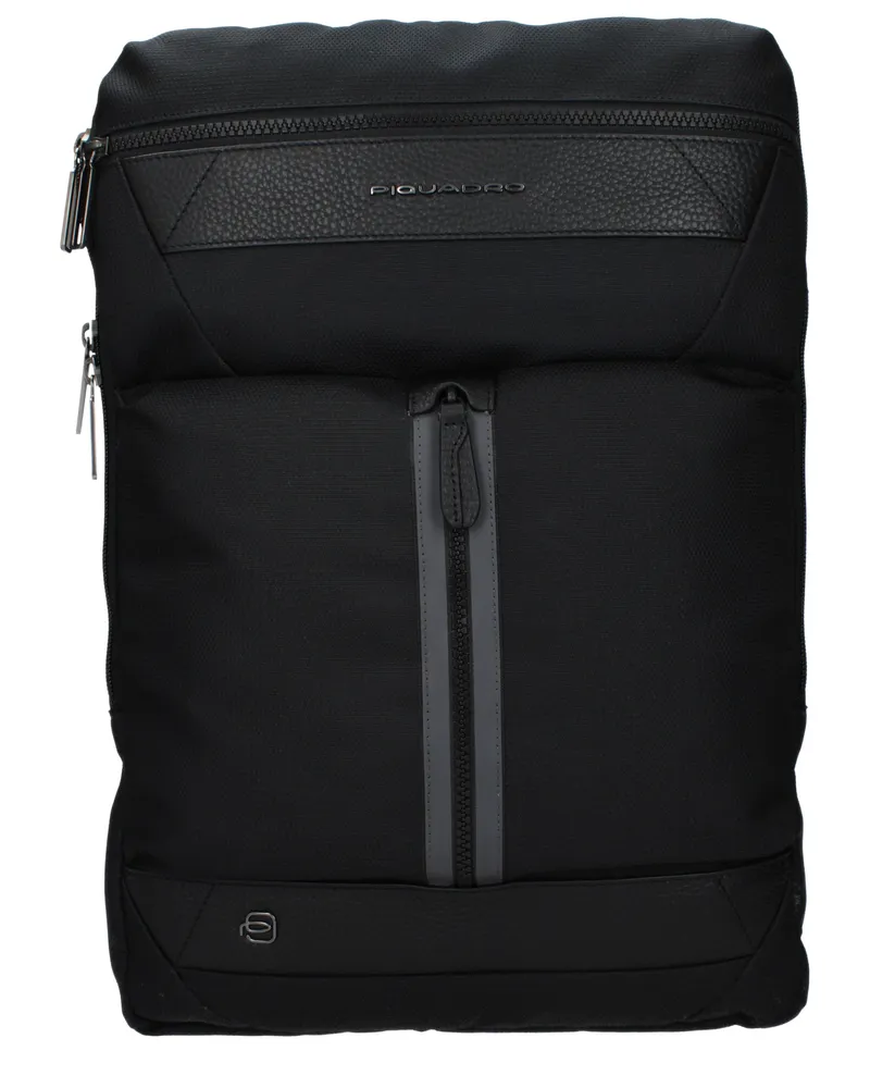 Piquadro Herrens Rucksäcke und Beutel aus schwarzem Stoff -