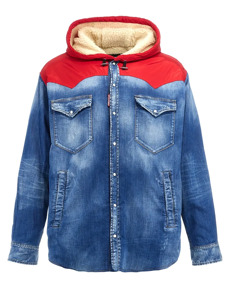 Dsquared2 Winter Western' Overshirt Blue