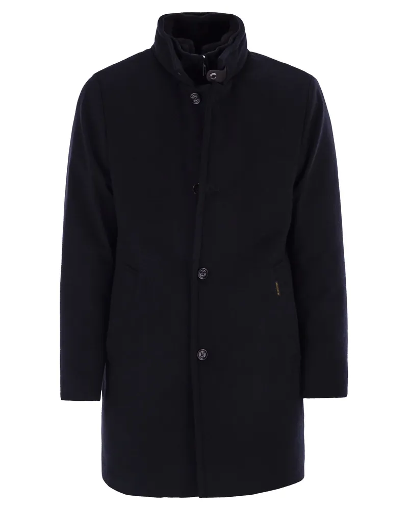 MOORER Bond Single Breasted Cashmere Mantel Blue