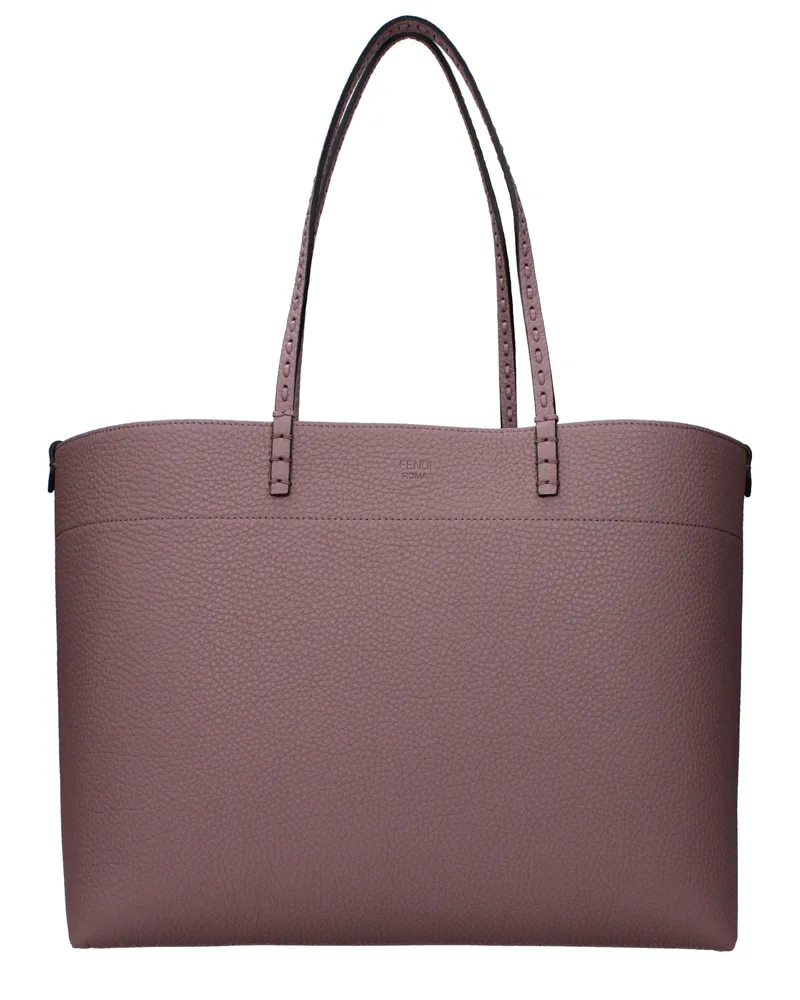 Fendi Damens Umhängetasche Roll Rosa/Lavendel Leder -