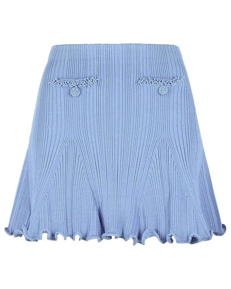 Self-Portrait Rock „Pearl“ aus hellblauer Viskosemischung Light