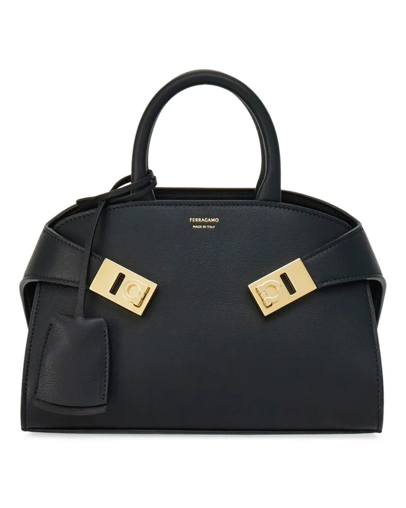 Ferragamo Hug Mini Lederhandtasche Black