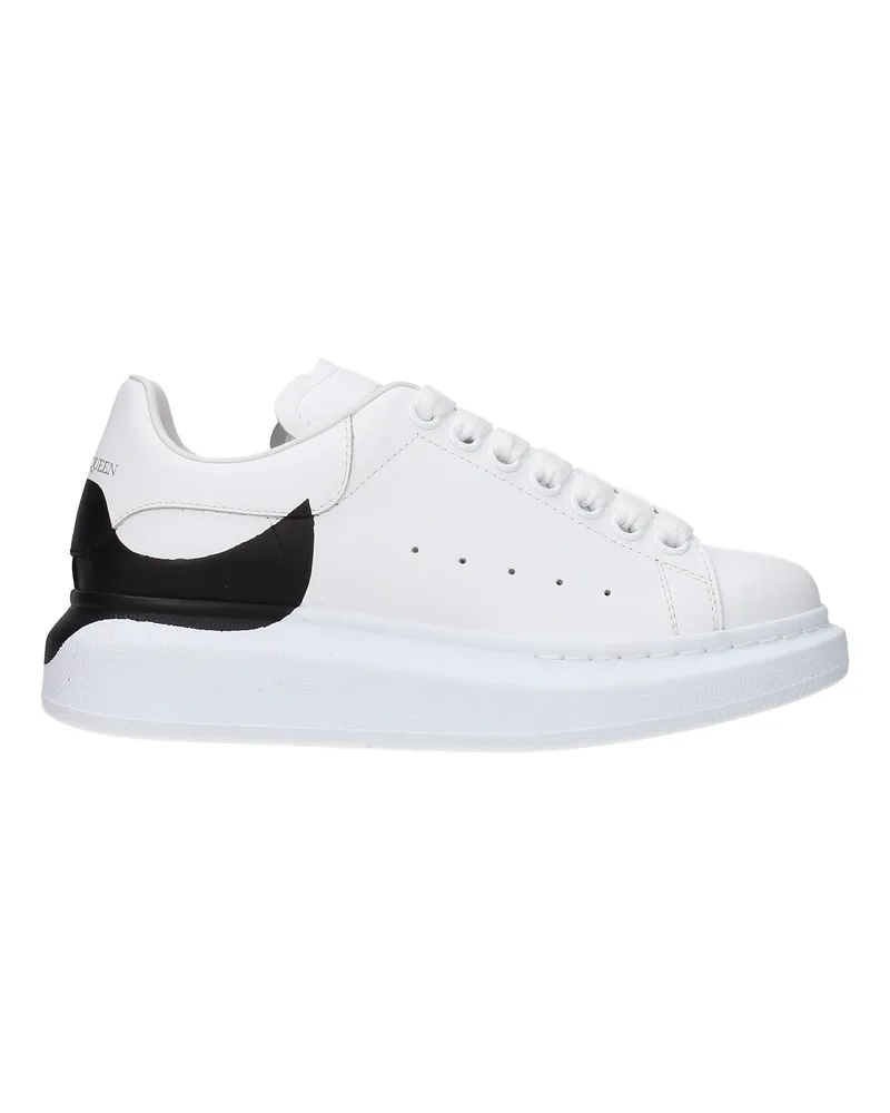 Alexander McQueen Sneakers übergroße Frauen Leder weiß/schwarz -