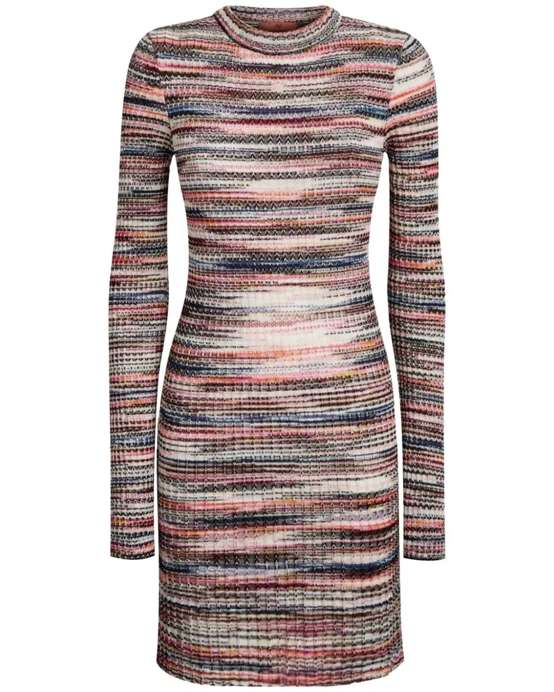 Missoni Striped Short Kleid Powder