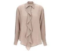 Asymmetrische Rüschen' Bluse