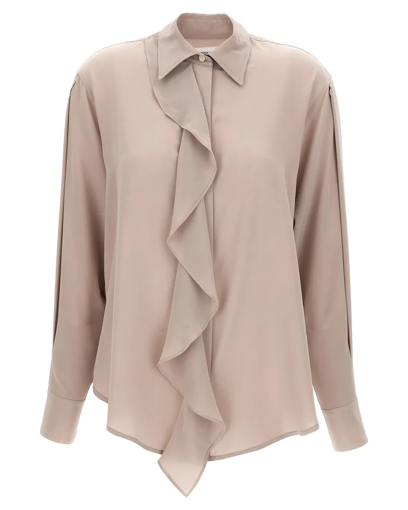Victoria Beckham Asymmetrische Rüschen' Bluse Purple