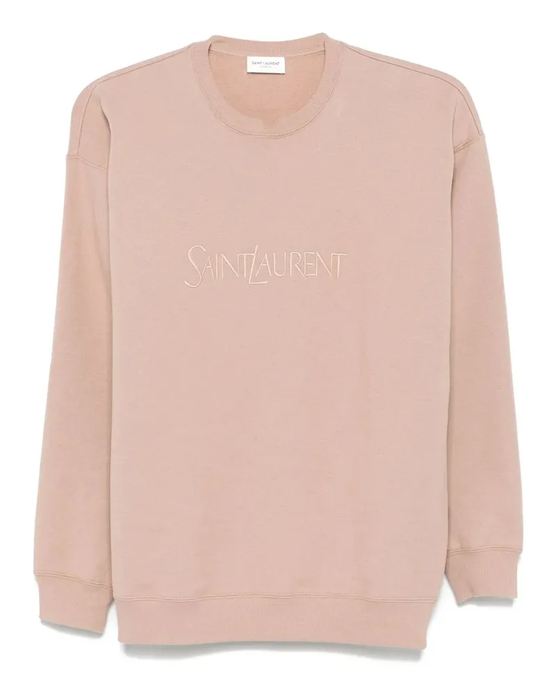 Saint Laurent Cotton Logo Sweatshirt Pink