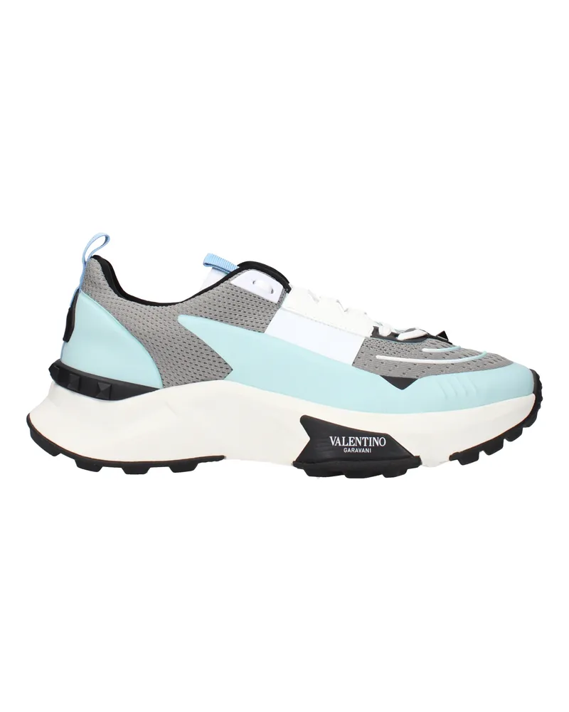 Valentino Garavani Herrens Sneakers aus grauem/hellblauem Stoff -