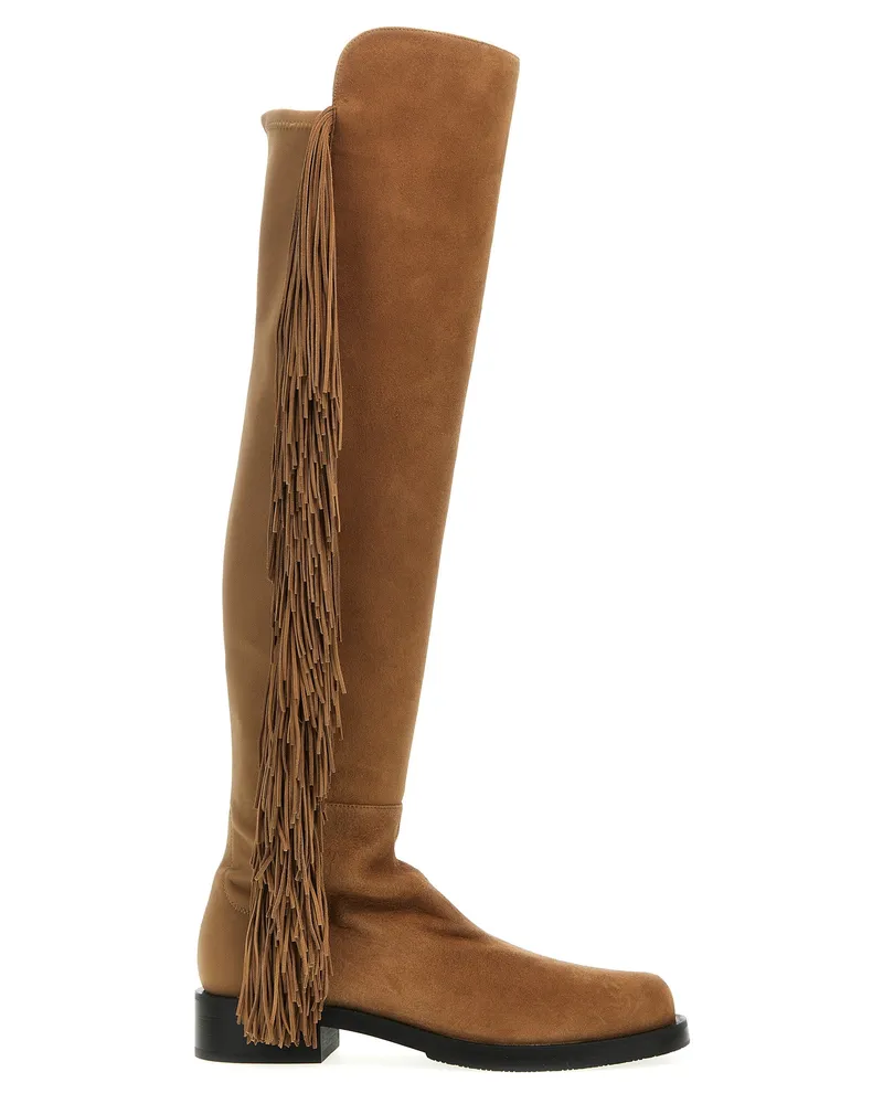 Stuart Weitzman 5050 Bold Fringe' Stiefel Beige
