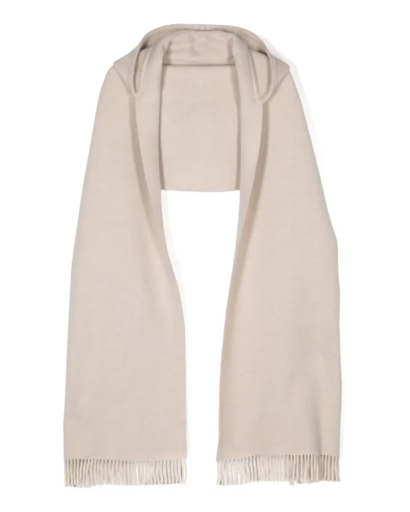 Brunello Cucinelli Wolle und Kaschmir -Kapuzenschal Beige