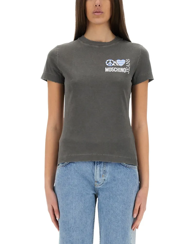 Moschino T -Shirt mit Logo Black