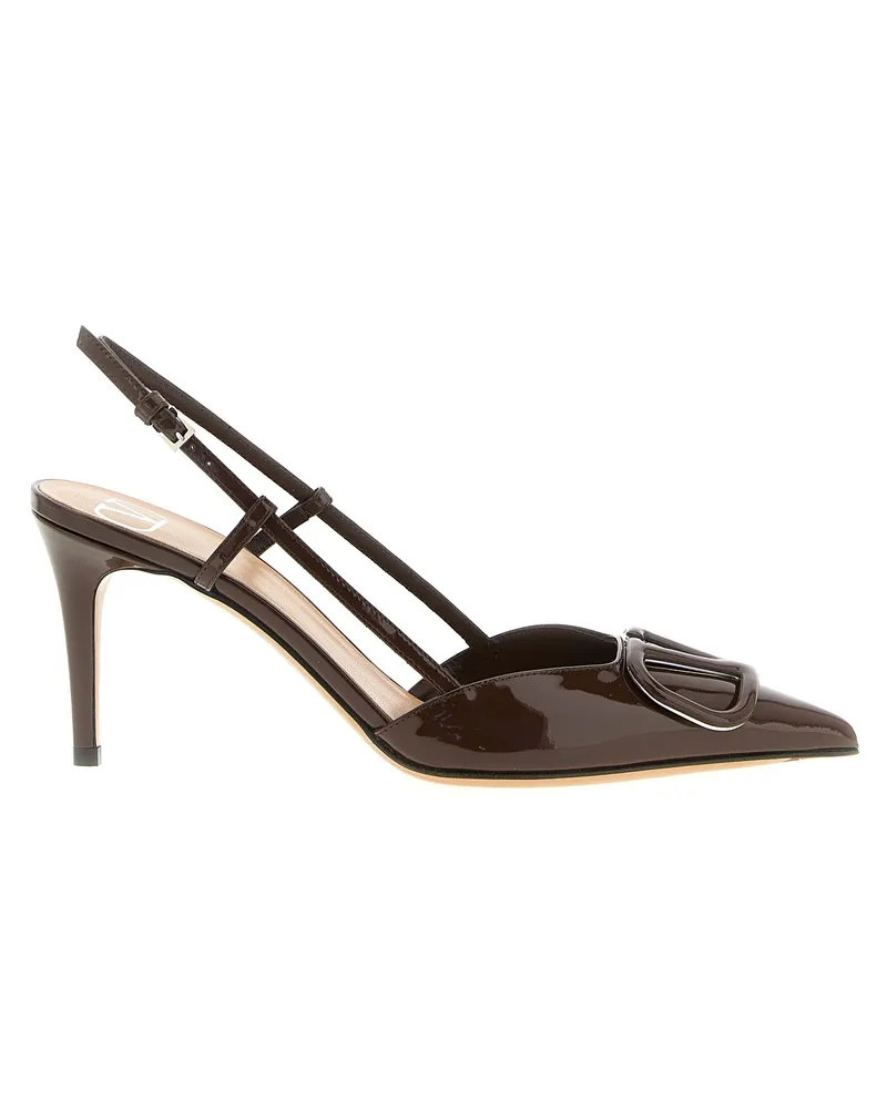 Valentino Garavani Slingback Valentino Garavani Vlogo Signature Brown