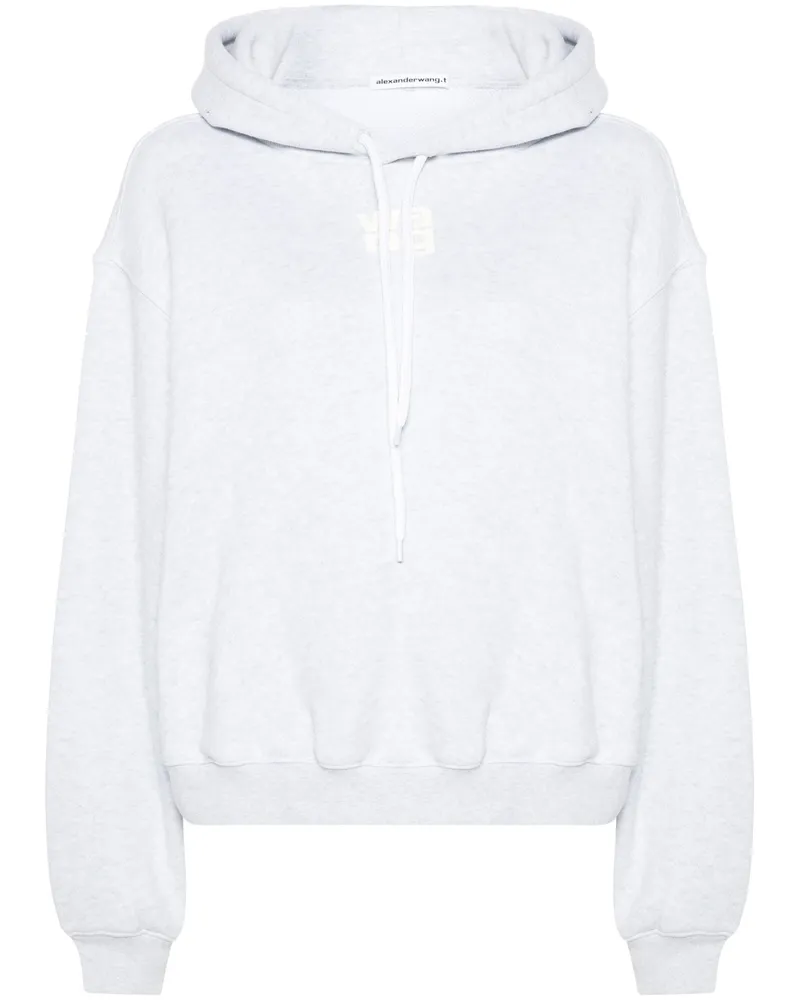 Alexander Wang Essential Terry Hoodie mit Puff Paint Logo 