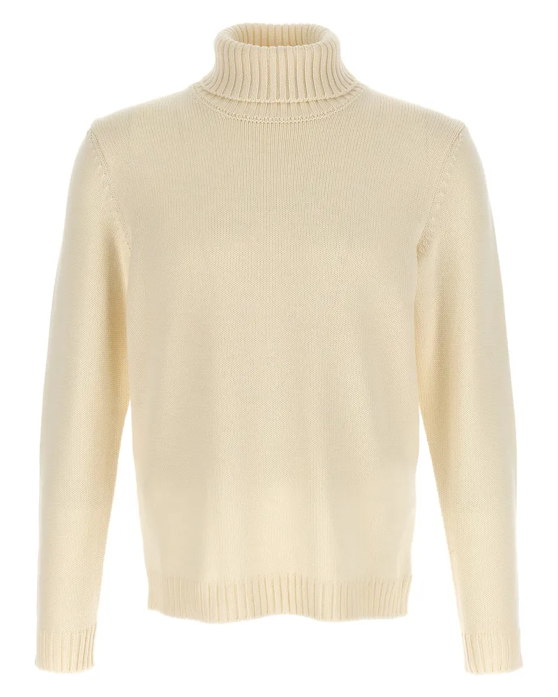 Zanone Turtle Neck -Pullover White