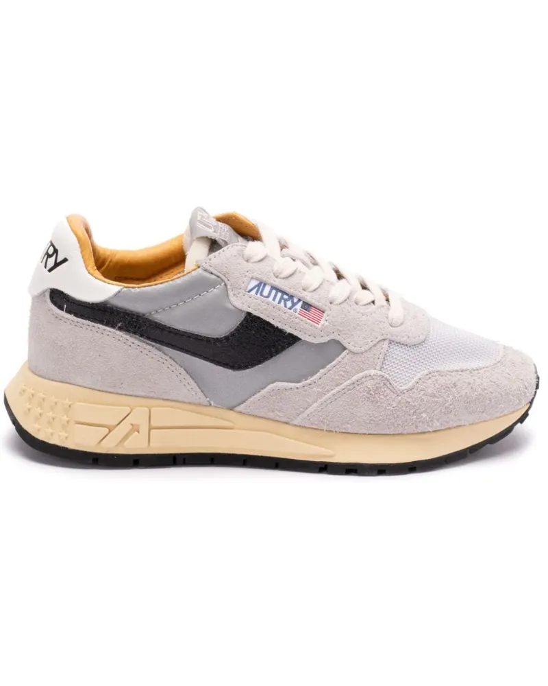 AUTRY Reelwind Low Leder -Turnschuhe Silver