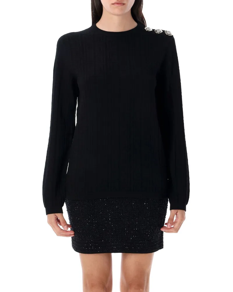 Balmain Pullover schwarz Black