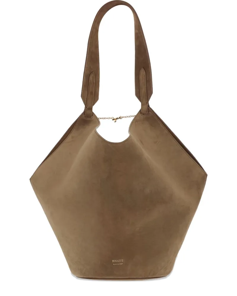 KHAITE Lotus Smallleder -Umhängetasche Marrone