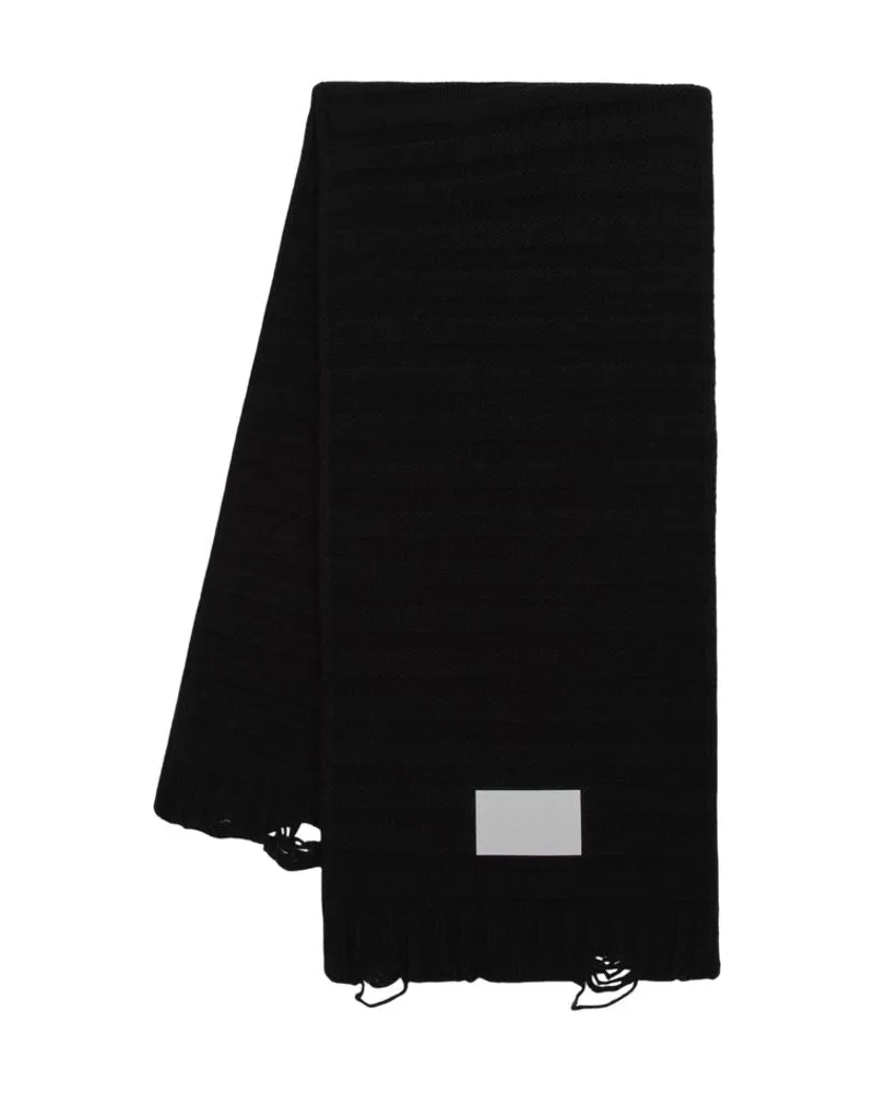Maison Margiela Schal  Wolle schwarz Schwarz