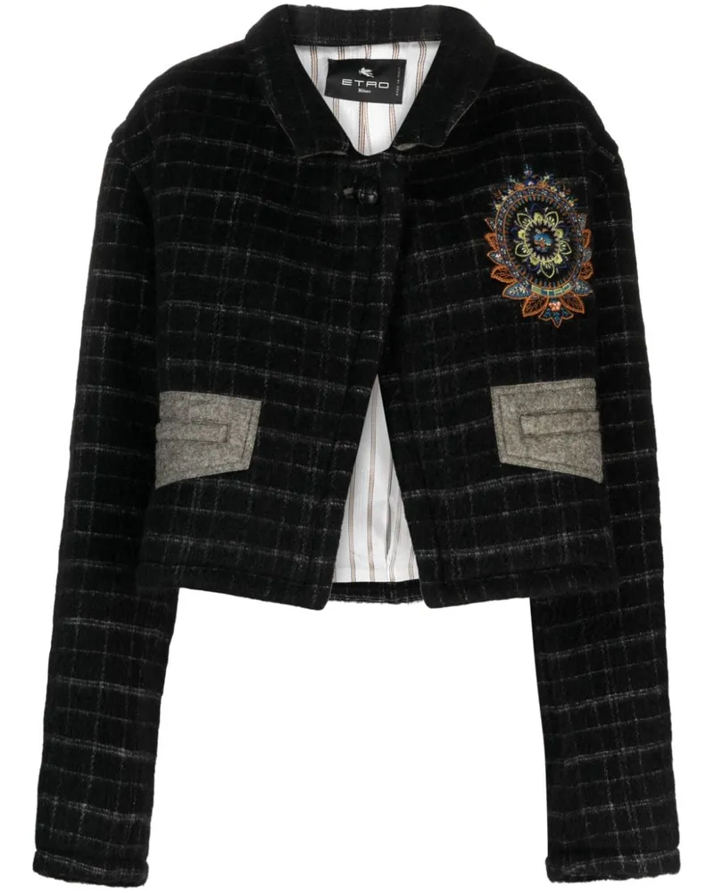 Etro WOLL MIGE MUCKED JACKE Black
