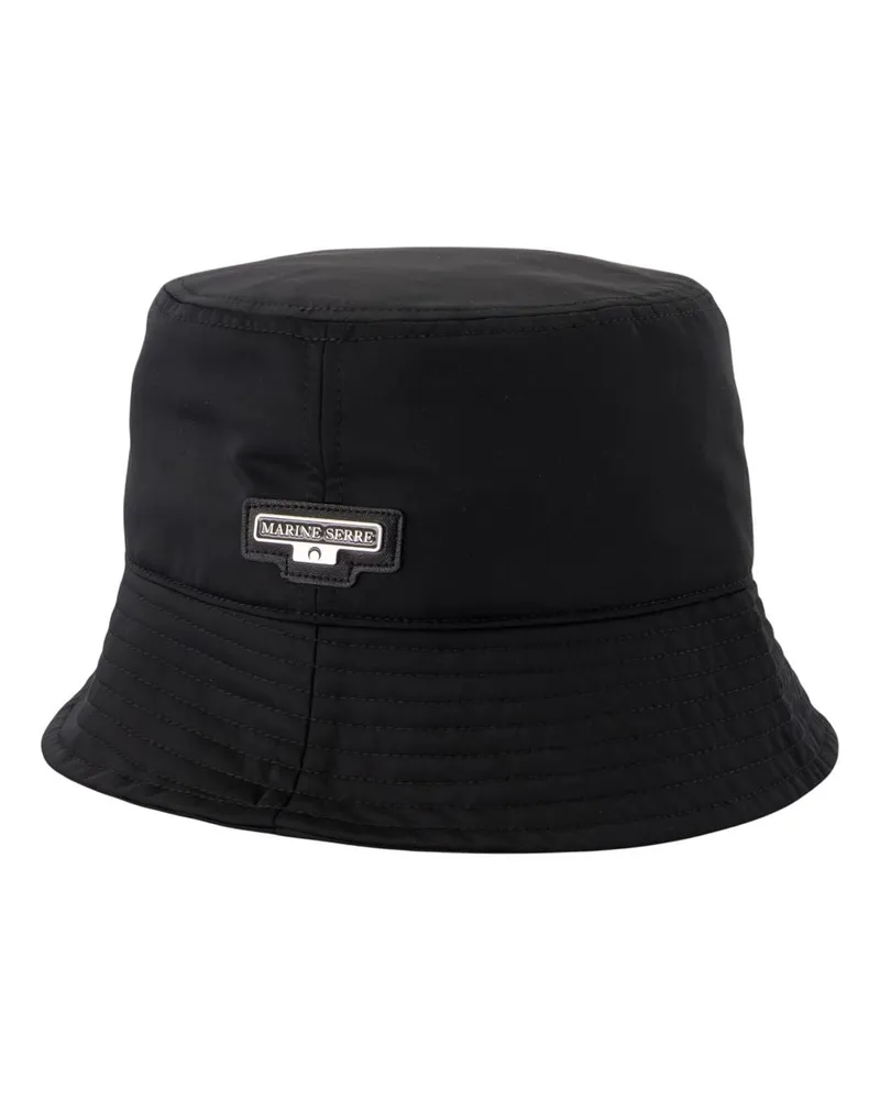 Marine Serre Satin Eimer Hut  Synthetic Schwarz Black