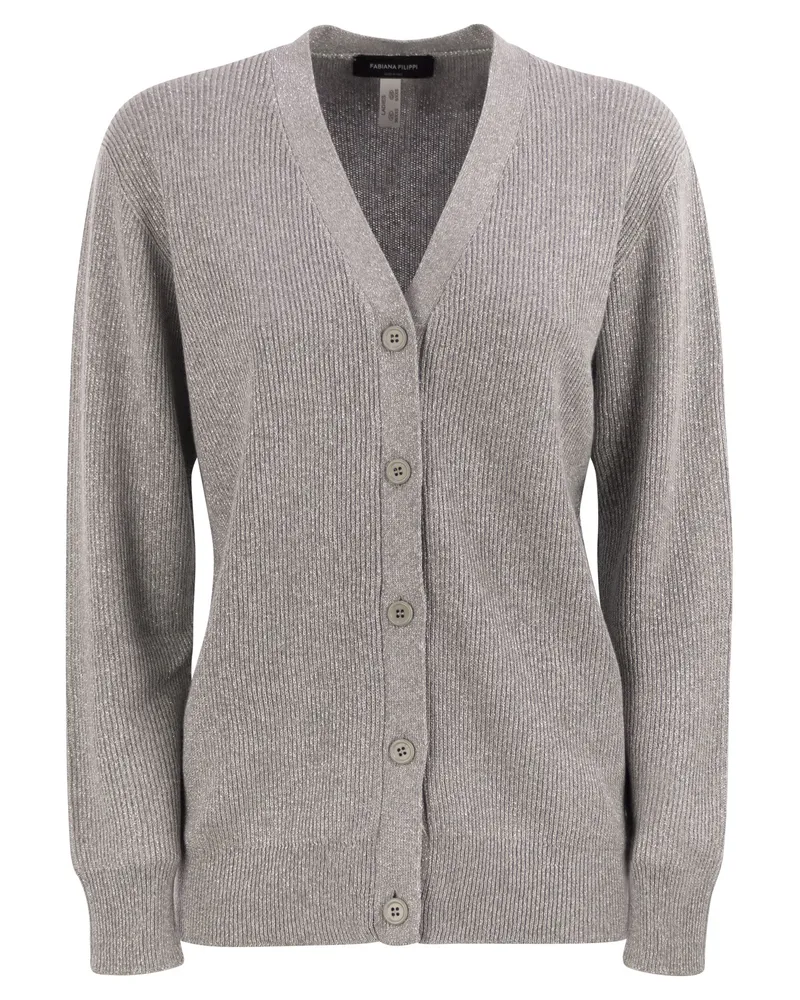 Fabiana Filippi English Ribbed Strickjacke Grey